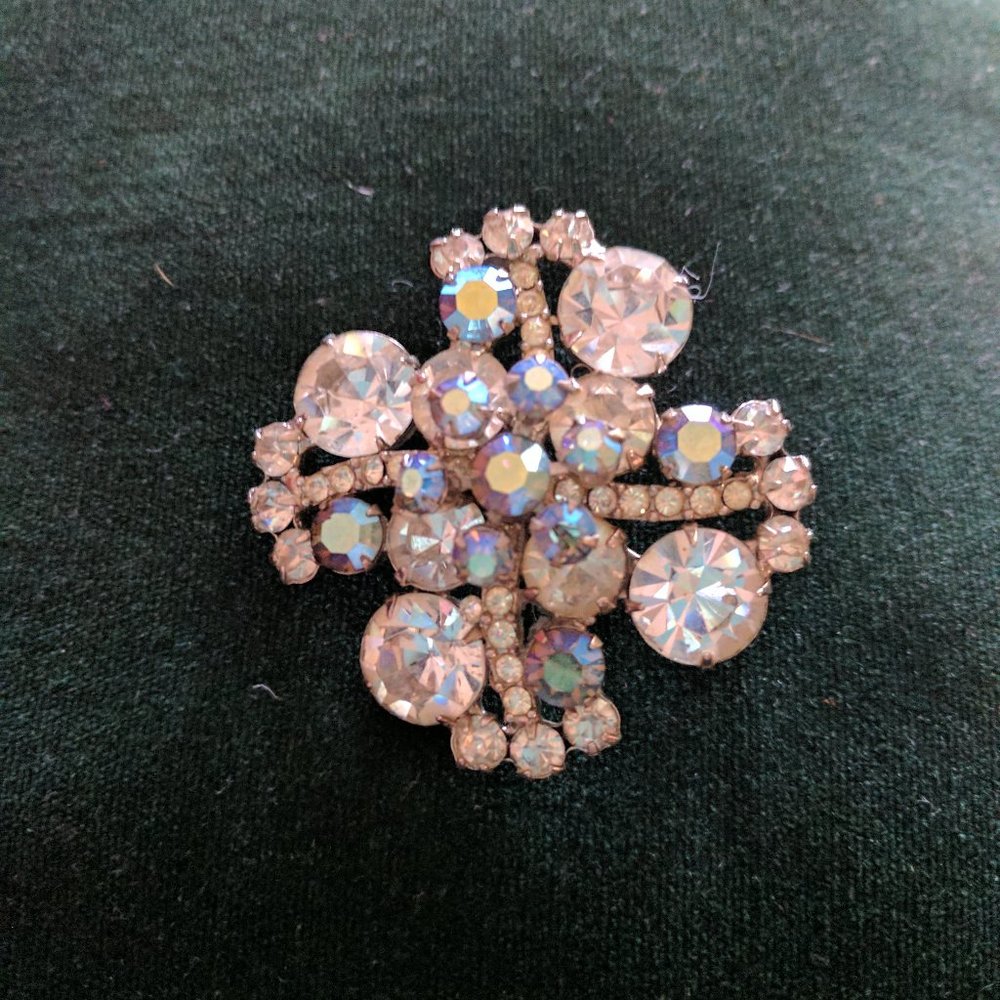 1940s Rhinestone Brooch